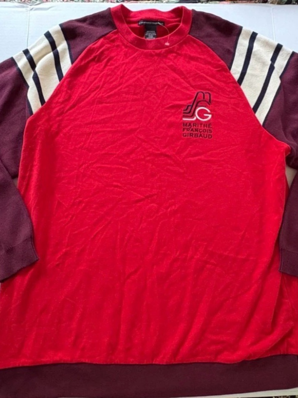 MARITHE FRANCOIS GIRBAUD NWT Men's Long Sleeve Striped Sweatshirt- Size XXL